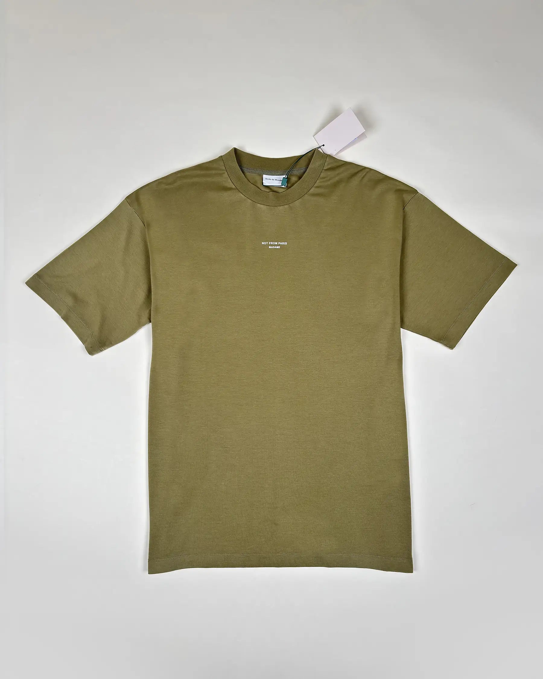 T-Shirt Drôle de Monsieur Vert Kaki Laver en machine à 30°C sur l’envers. Ne pas utiliser d’eau de javel. Repassage doux si nécessaire. Ne pas sécher en machine. - Vue Principale