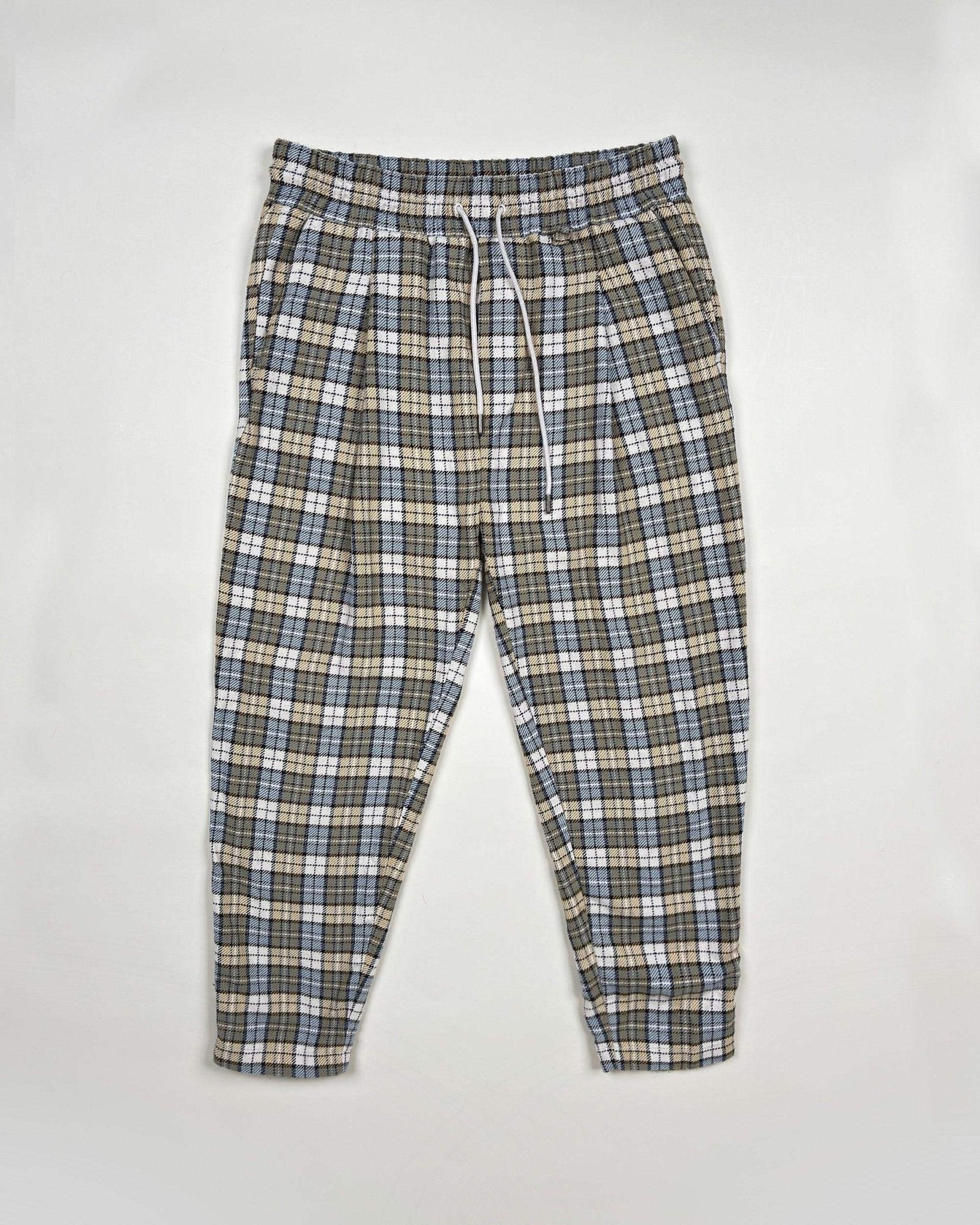 LE JOGGING TARTAN - BEIGE - Taille M - DRÔLE DE MONSIEUR