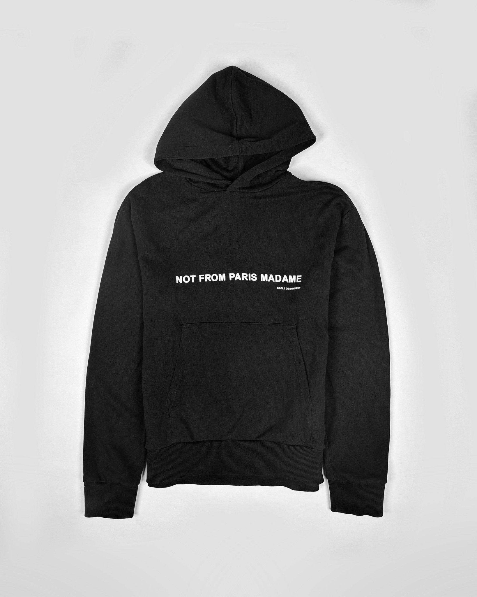 LE SWEAT à CAPUCHE SLOGAN ARCHIVES - NOIR - Taille S - DRÔLE DE MONSIEUR