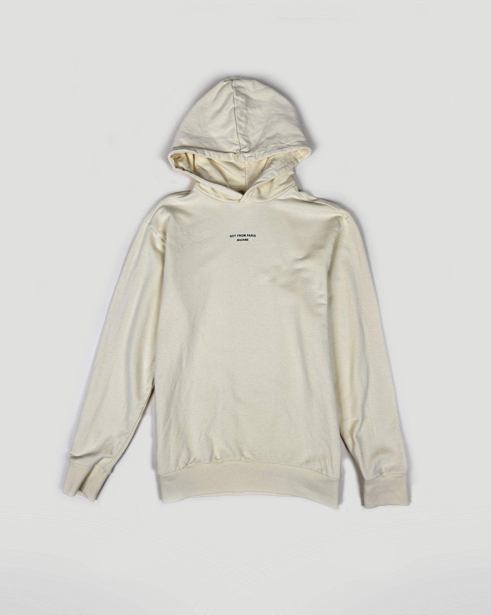 LE SWEAT À CAPUCHE SLOGAN - BEIGE - Taille M - DRÔLE DE MONSIEUR