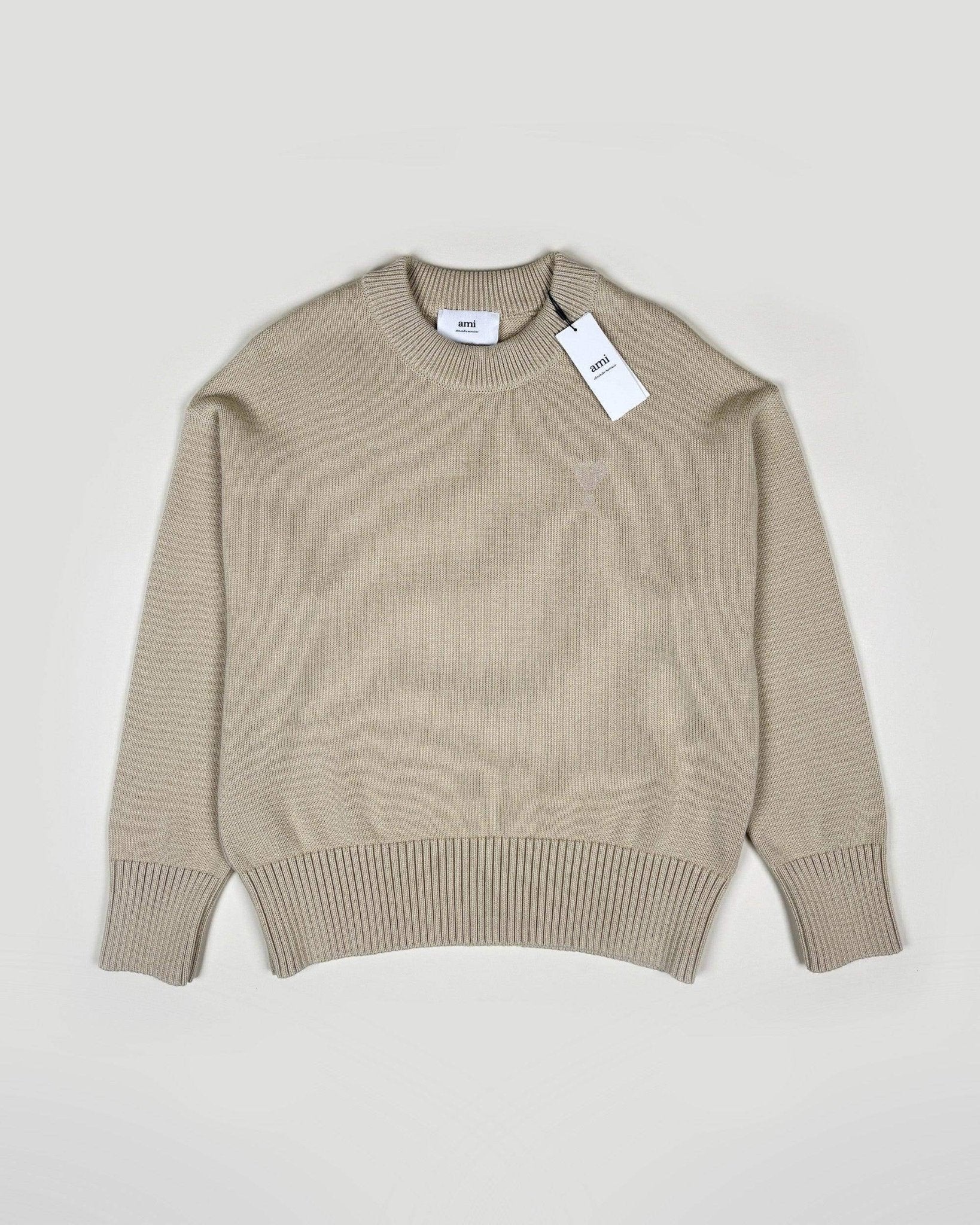 PULL MAILLé AMI DE COEUR - BEIGE - Taille S - AMI PARIS