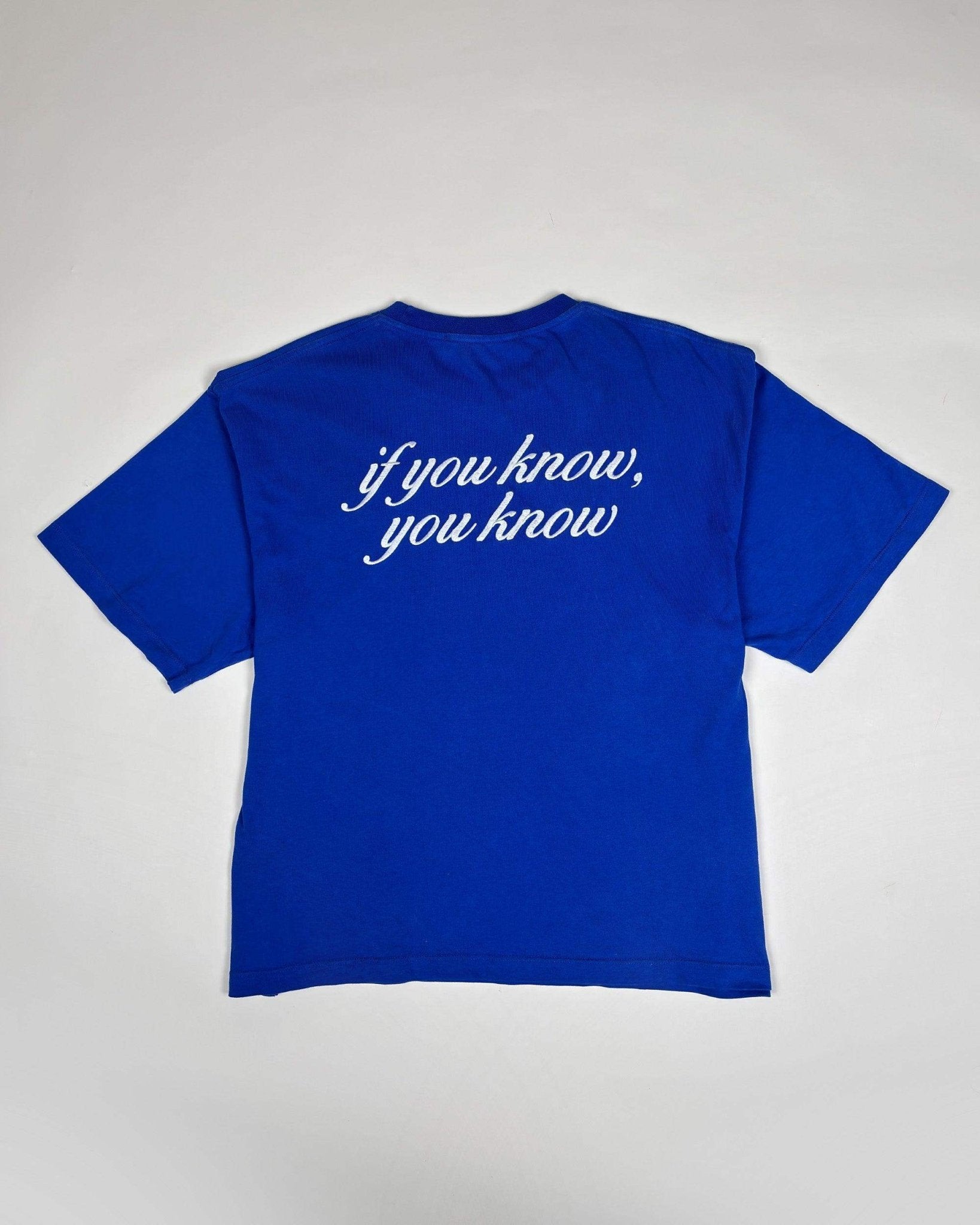 TEE - SHIRT BOXY "YOU KNOW" - BLEU - Taille L - GARMENT WORKSHOP