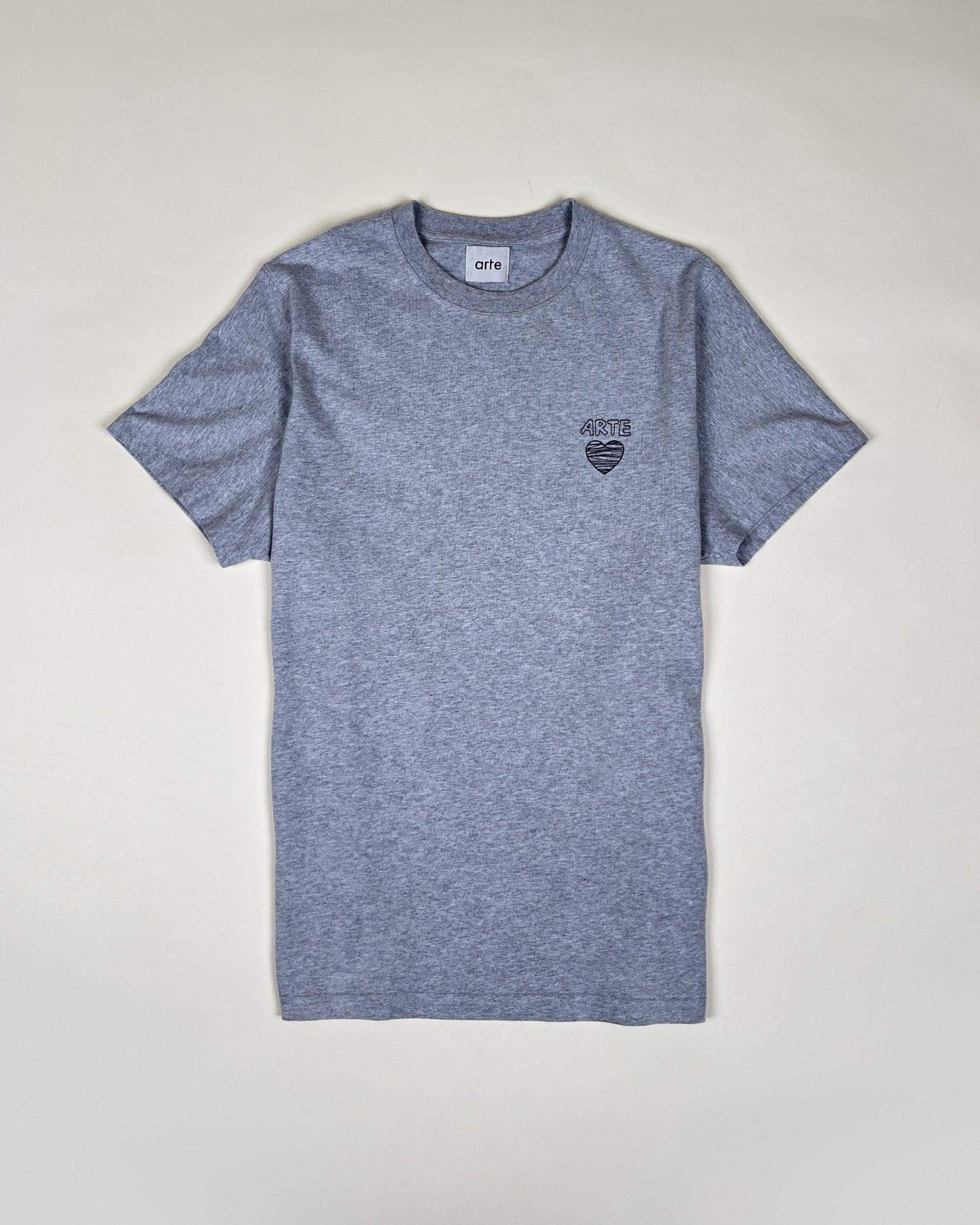 TEE - SHIRT COEUR BRODé - GRIS - Taille M - ARTE ANTWERP