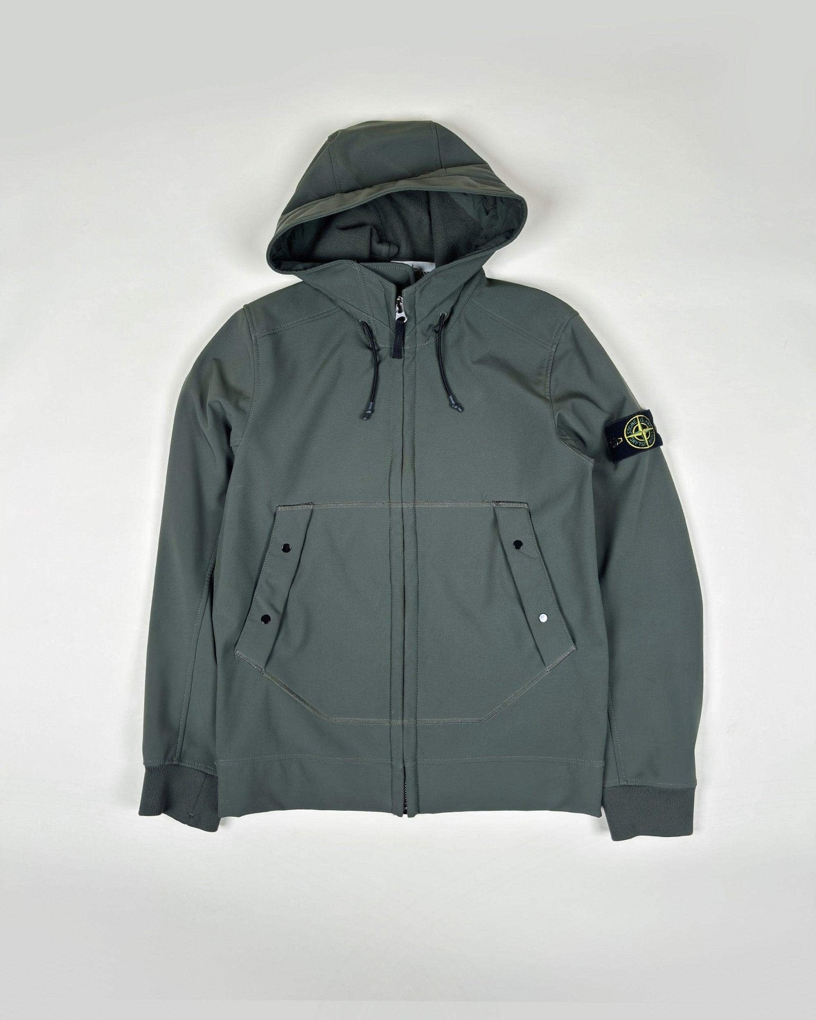 STONE ISLAND - VESTE à CAPUCHE SOFT SHELL R - KAKI - Taille S